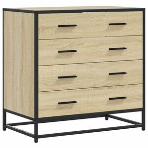 vidaXL Drawer Cabinet Sonoma Oak 70x41x70 cm Engineered Wood