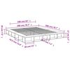 vidaXL Bed Frame without Mattress Concrete Grey 200x200 cm