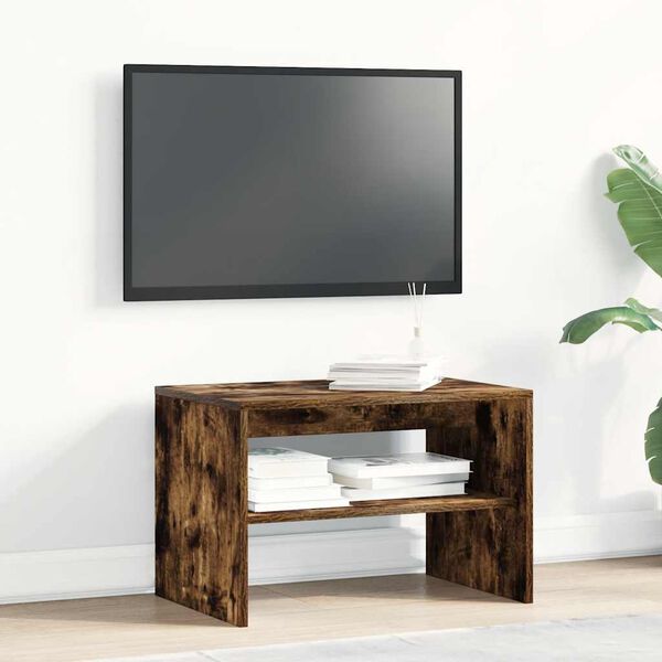 vidaXL TV Cabinet Smoked Oak 60x40x40 cm Engineered Wood