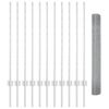 vidaXL Fence with Post Silver 1 x 25 m Steel