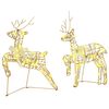 vidaXL LED Reindeers with 40 LEDs 7 pcs Gold PET