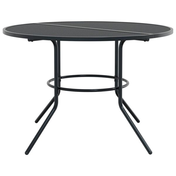 vidaXL Patio Table Round Anthracite &Oslash;110x72.5 cm Powder-coated Steel
