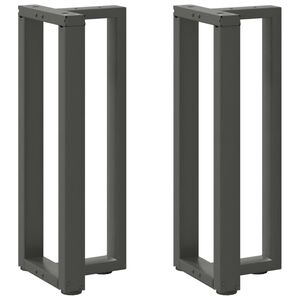 vidaXL Console Table Legs T-Shaped&nbsp;2 pcs Anthracite 38x25x(72-73) cm Steel