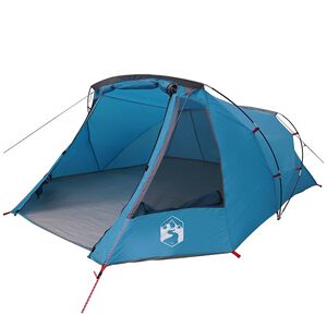 vidaXL Tunnel Tent with Roof Blue and Grey 328 x 228 x 115 cm