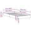 vidaXL Bed Frame No Mattress Black 90x190 cm Single Engineered Wood