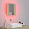 vidaXL LED Bathroom Mirror Cabinet Sonoma Oak 40x12x45 cm Acrylic