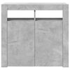 vidaXL Sideboard with LED Lights Concrete Grey 80x35x75 cm