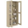 vidaXL Vitrine Cabinet Sonoma Oak 82.5x30.5x185 cm Engineered Wood