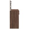 vidaXL Dressing Table with LED Brown Oak 100x40x120 cm