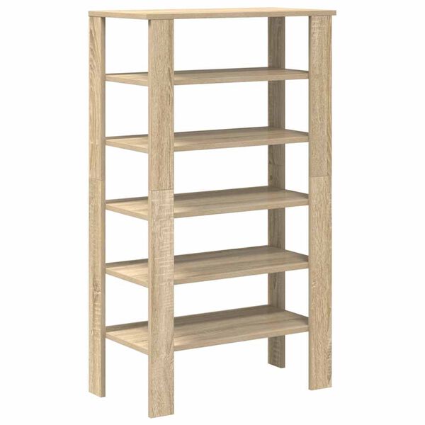 vidaXL Shoe Rack Sonoma Oak 61x32x105 cm Engineered Wood