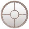 vidaXL Garden Mirror Sand 60x4 cm Iron Round for Outdoor Use