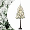 vidaXL Artificial Hinged Christmas Tree with Baubles 120 cm 150 LEDs