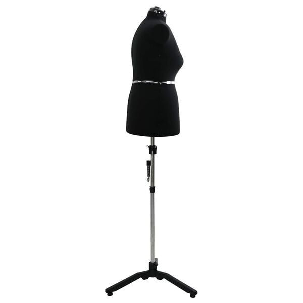 vidaXL Adjustable Dress Form Female Height Adjustable Black L Velvet
