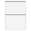 vidaXL Shoe Cabinet with 2 Flip-Drawers White 80x42x108 cm