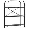 vidaXL Bookshelf 3-Tier 80 x 30 x 109 cm Engineered wood Black Oak