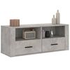 vidaXL TV Cabinet Concrete Grey 100x35x40 cm Engineered Wood