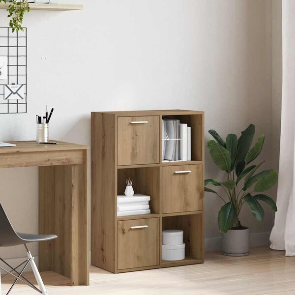 vidaXL Bookshelf Artisan Oak 60.5x30x90 cm Engineered Wood