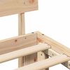 vidaXL Bed Frame with Headboard Natural 150 x 200 cm Solid Pine Wood