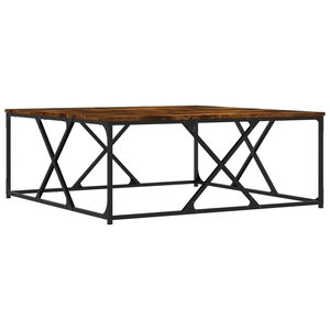 vidaXL Coffee Table Smoked Oak 100x100x40 cm Engineered Wood