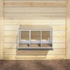 vidaXL Chicken Nesting Box with 3 Compartments Galvanized Silver Metal