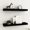 vidaXL Loggia Wall Shelves 2 pcs Black 60x15x4 cm MDF