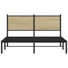 vidaXL Metal Bed Frame without Mattress Sonoma Oak 140x190 cm