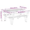 vidaXL Picnic Table for 4 Kids with Umbrella Hole Solid Wood Fir