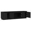 vidaXL TV cabinet with LED Black oak 180 x 38 x 49 cm Engineered Wood