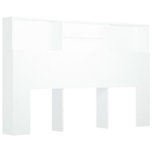 vidaXL Headboard Cabinet White 160x19x103,5 cm
