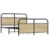 vidaXL Metal Bed Frame without Mattress Sonoma Oak 150x200 cm King Size