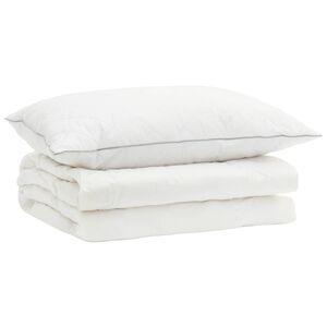 vidaXL 90% Goose Down Duvet Set FULDA 2 pcs 150 x 200 cm Summer White