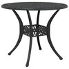 vidaXL Garden Dining Set 5 pcs Black 90 x 90 x 75 cm Cast Aluminium