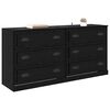 vidaXL Sideboards 2 pcs Black Oak 70 x 35.5 x 67.5 cm Engineered Wood