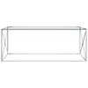 vidaXL Coffee Table Silver 120x60x45 cm Stainless Steel and Glass
