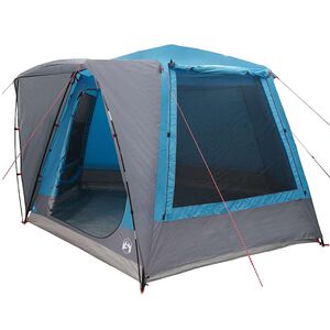 vidaXL Camping Tent Cabin with Roof Blue 420 x 420 x 227 cm Polyester