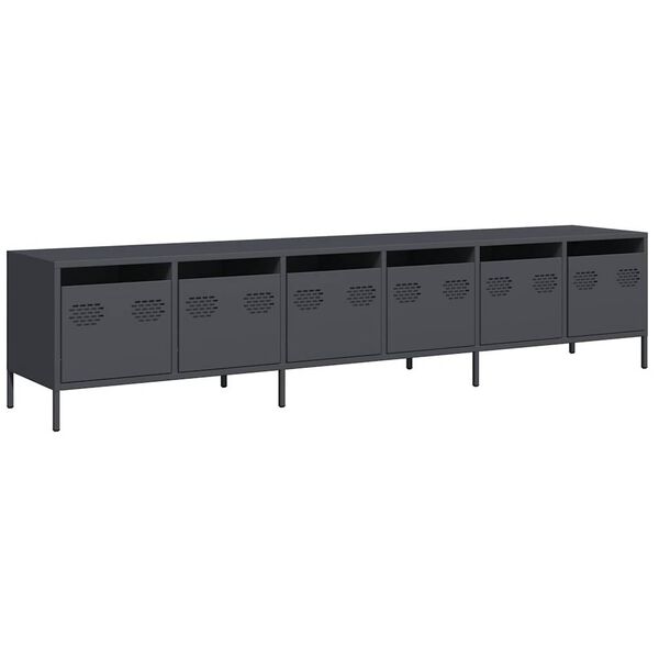 vidaXL TV Cabinet Anthracite 202x39x43.5 cm Cold-rolled Steel