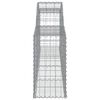 vidaXL Arched Gabion Baskets 30 pcs 300x30x60/80 cm Galvanised Iron