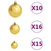 vidaXL Nordmann Fir Artificial Christmas Tree LED&Ball Set Green 210cm