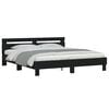 vidaXL Bed Frame without Mattress Black 160x200 cm