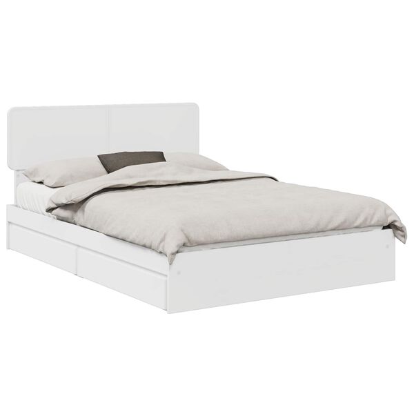 vidaXL Storage Bed with Headboard White 160 x 200 cm Engineered Wood