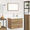 vidaXL Bathroom Furniture Set 3 pcs Artisan Oak Engineered Wood