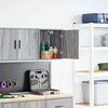 vidaXL Garage Wall Cabinet Grey Sonoma Engineered Wood