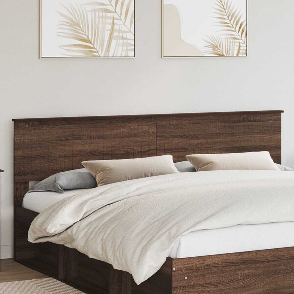 vidaXL Headboard Brown Oak 200 cm Engineered wood