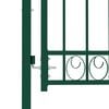 vidaXL Fence Gate Emmen with Arched Top Steel 100x86 cm Green