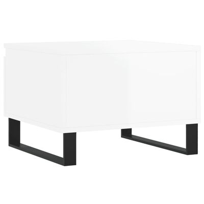 vidaXL Coffee Table High Gloss White 50x46x35 cm Engineered Wood
