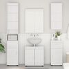 vidaXL Bathroom Wall Cabinet TULUM High Gloss White 37 x 24.5 x 86 cm