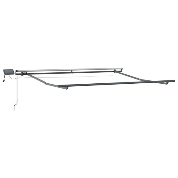 vidaXL Awning Frame with Manual Anthracite 3.5 x 2.5 m Aluminium