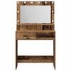 vidaXL Dressing Table Old Wood 79 x 41 x 135 cm Engineered Wood