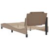 vidaXL Bed Frame without Mattress "Zadar" Cappuccino 90x200 cm Faux Leather