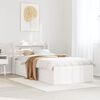 vidaXL Bed Frame with Headboard White 90x200 cm Solid Wood Pine
